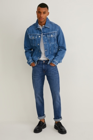 C&A Rechtdoor Jeans Heren Blauw | 4570YPJBD
