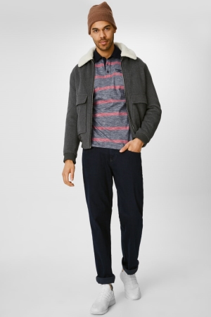 C&A Rechtdoor Jeans Heren Blauw Donkerblauw | 7423TRSXE