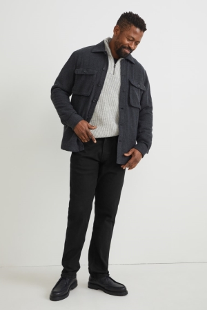 C&A Rechtdoor Jeans Heren Zwart | 4372ACOBM