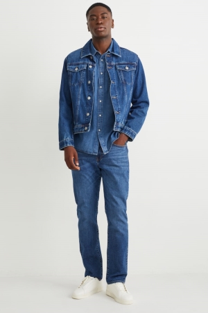 C&A Rechtdoor Lycra® Jeans Heren Blauw | 1029OWQFS