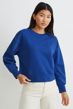 C&A Recycled Sweatshirts Dames Donkerblauw | 9162DBKRC