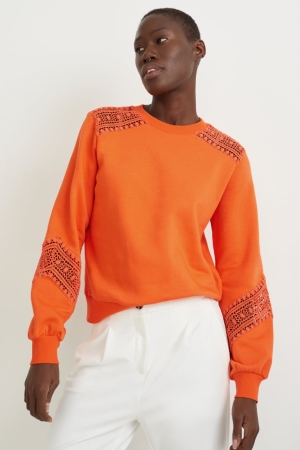 C&A Recycled Sweatshirts Dames Oranje | 9457RGLAO