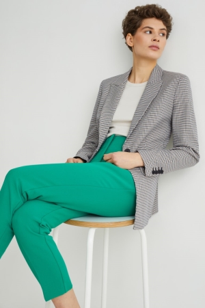 C&A Regular Fit 4 Way Stretch Blazer Dames Beige Blauw | 7285EAOIH