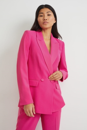 C&A Regular Fit Recycled Blazer Dames Roze | 0635KPWAS
