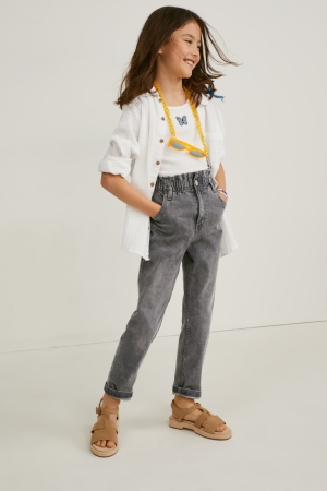 C&A Regular Jeans Meisjes Blauw Grijs | 4051KGFQN