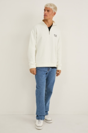 C&A Regular Lycra® Jeans Heren Blauw | 6853RAGTD