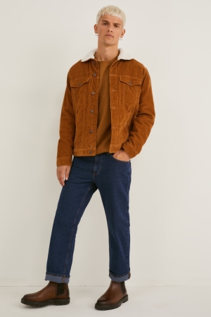 C&A Regular Lycra® Jeans Heren Blauw Donkerblauw | 1472TSOWH