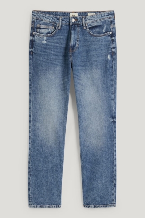 C&A Regular Lycra® Recycled Jeans Heren Blauw Lichtblauw | 9108OQMUR