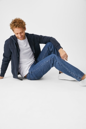C&A Regular Recycled Jeans Heren Blauw | 0457URJXL