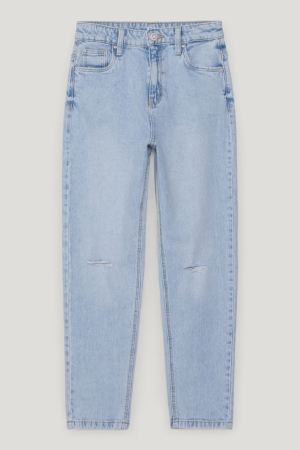 C&A Relaxed Jeans Meisjes Blauw Lichtblauw | 1024RLEAT