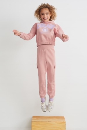 C&A Set And Joggers 2 Piece Hoodie Meisjes Roze | 5361TOCMQ