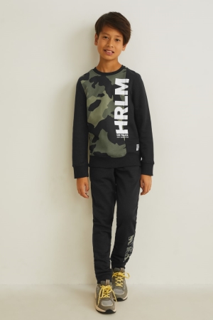C&A Set And Joggers 2 Piece Sweatshirts Meisjes Donkergroen Zwart | 8270SATQG