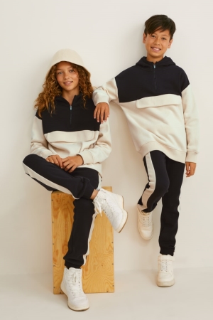 C&A Set And Joggers Genderneutral 2 Piece Hoodie Meisjes Zwart | 3920FCYHL