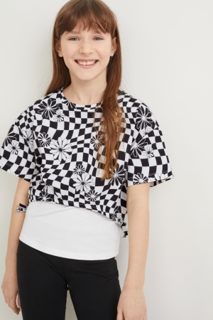 C&A Set Sleeve And 2 Piece T-shirts Meisjes Zwart | 4970PRIGD