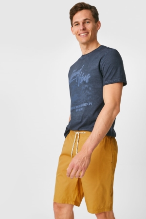 C&A Shorts Korte Broek Heren Lichtgeel | 9758LGBAO