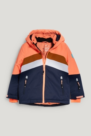 C&A Ski With Hood Recycled Jassen Meisjes Wit Oranje | 4312DSINV