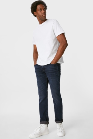 C&A Slim Flex Jog Denim Jeans Heren Blauw Donkerblauw | 1896BPAST