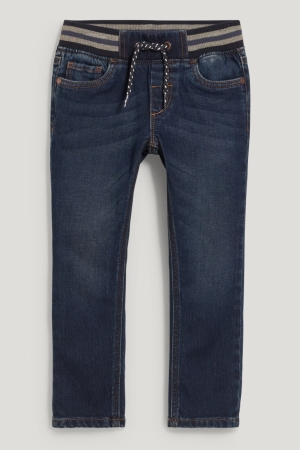 C&A Slim Jog Denim Lycra® Organic Katoenen Jeans Jongens Blauw Donkerblauw | 2809GYUVX
