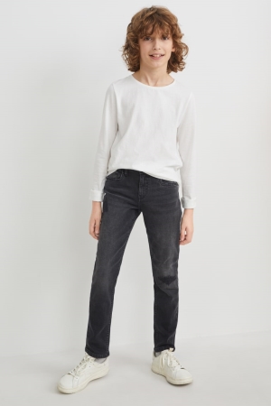 C&A Slim Lycra® Jeans Jongens Blauw Donkergrijs | 6453EPDAJ