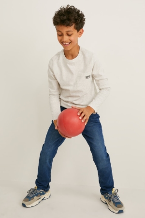 C&A Slim Thermal Jog Denim Broek Jongens Blauw | 2395FUAML