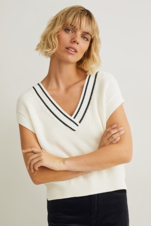 C&A Slipover Hoodie Dames Wit | 5219QIVLH