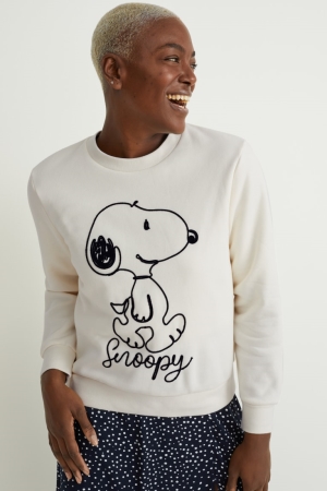 C&A Snoopy Sweatshirts Dames Wit | 1203SHOEM