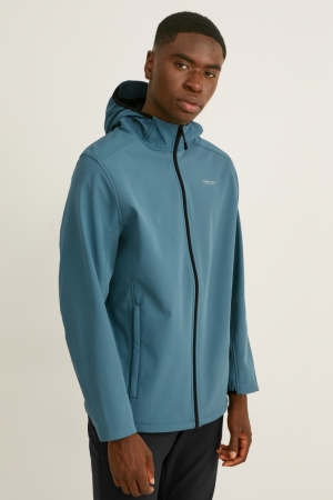 C&A Softshell With Hood Jassen Heren Petrol | 3965GDRJX