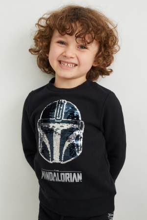 C&A Star Wars: The Mandalorian Shiny Sweatshirts Meisjes Zwart | 7296DZIYN