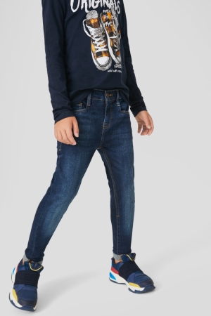 C&A Super Mager Jeans Jongens Blauw Donkerblauw | 1830ORLMB