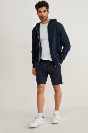 C&A Sweat Korte Broek Heren Donkerblauw | 9702ITKJN