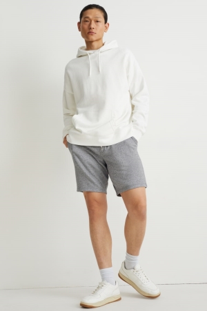 C&A Sweat With Organic Katoenen Korte Broek Heren Lichtgrijs | 7065SZTNL