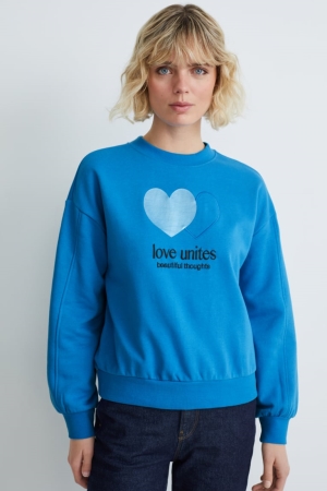 C&A Sweatshirts Dames Blauw | 9015UITRX