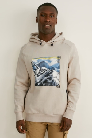 C&A Sweatshirts Heren Creme | 0824QCHET