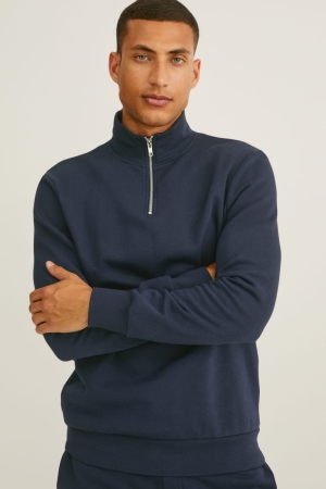 C&A Sweatshirts Heren Donkerblauw | 2971JMAKL