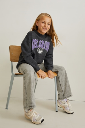 C&A Sweatshirts Meisjes Donkergrijs | 0293CMXNI