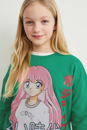 C&A Sweatshirts Meisjes Groen | 6584UYBLG
