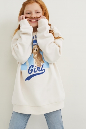 C&A Sweatshirts Meisjes Wit | 0139FMYJV