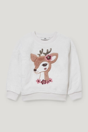 C&A Sweatshirts Meisjes Wit | 5890ESPIM