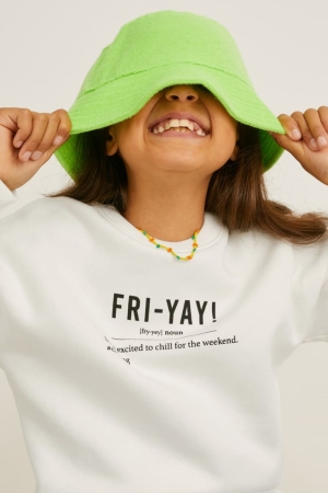 C&A Sweatshirts Meisjes Wit | 9175SCLKI
