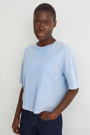 C&A T-shirts Dames Lichtblauw | 8309JASMY