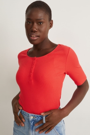 C&A T-shirts Dames Rood | 6185LMDQP