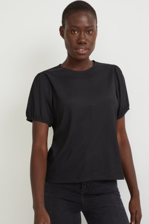 C&A T-shirts Dames Zwart | 1683GBQCP