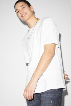 C&A T-shirts Heren Wit | 4857DZLUI