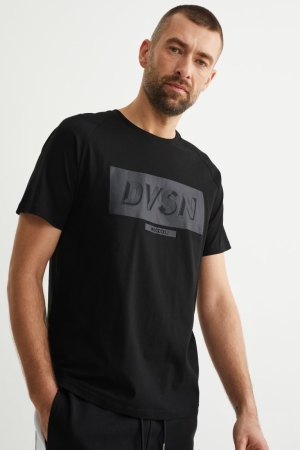 C&A T-shirts Heren Zwart | 6185DWSNT