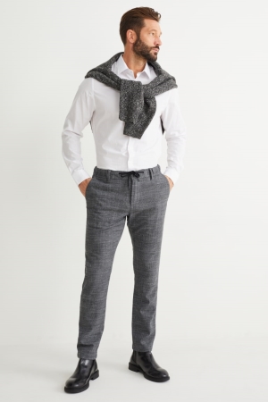 C&A Tapered Fit Flex Lycra® Recycled Broek Heren Grijs | 8475PYOES