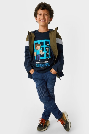C&A Tapered Organic Katoenen Jeans Jongens Blauw | 8649URDYP