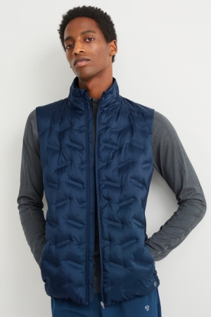 C&A Technical Gewatteerd Gilet Recycled Jassen Heren Donkerblauw | 8257NZLWG
