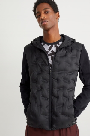 C&A Technical With Hood Recycled Jassen Heren Zwart | 4971INUHK