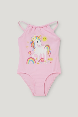 C&A Unicorn Swimsuit Lycra® Xtra Life™ Zwemkleding Meisjes Roze | 0459SIFVN