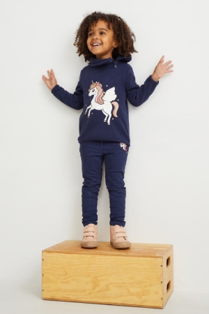 C&A Unicorn Thermal Mager Fit Broek Meisjes Donkerblauw | 0136PBHRW